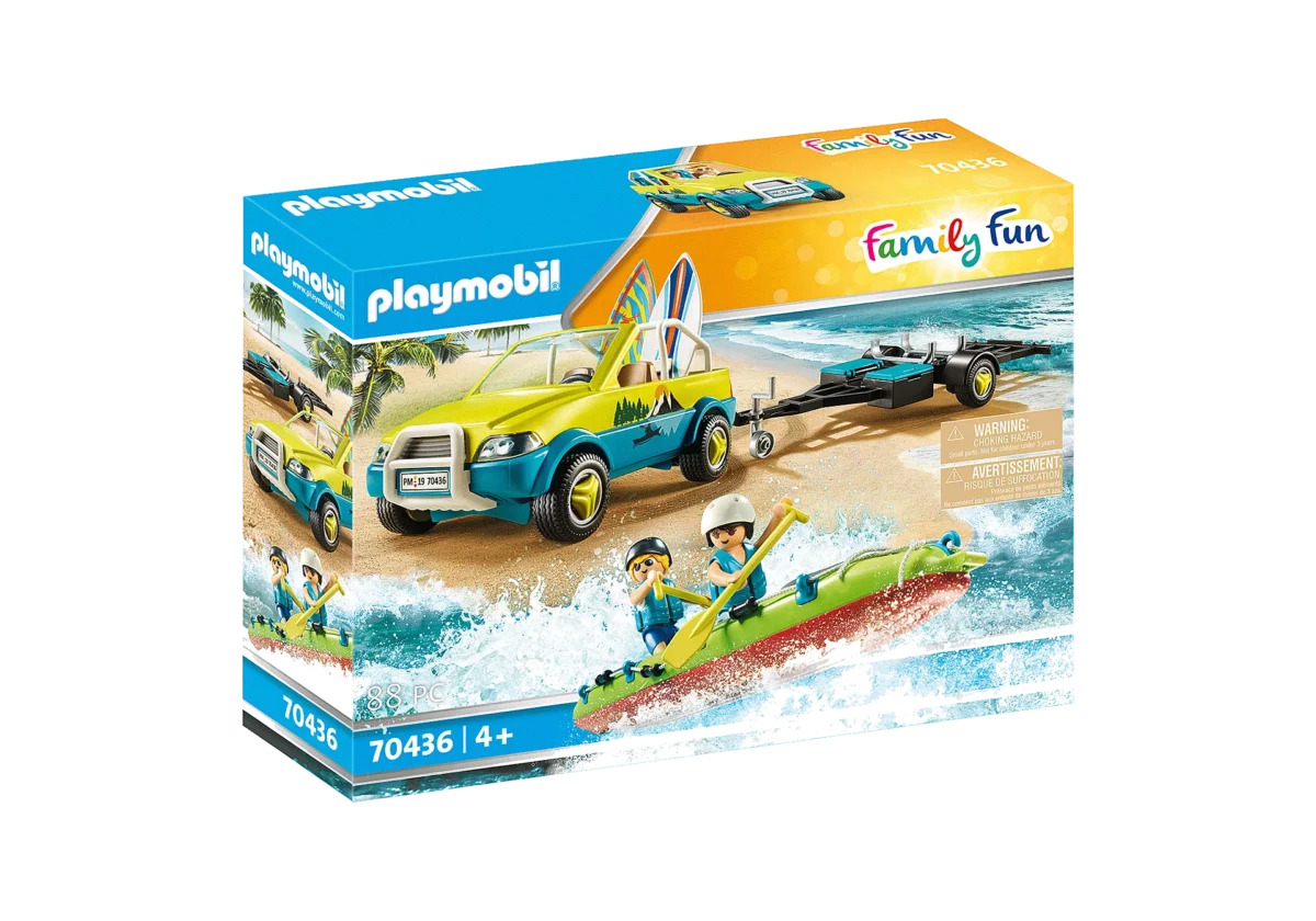 Playmobil Αυτοκίνητο με ανοιχτή οροφή και κανό (70436)